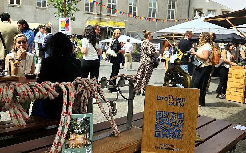 Brandenburg-Stand auf dem BESTIVAL 2025 an der Alten Münze Berlin